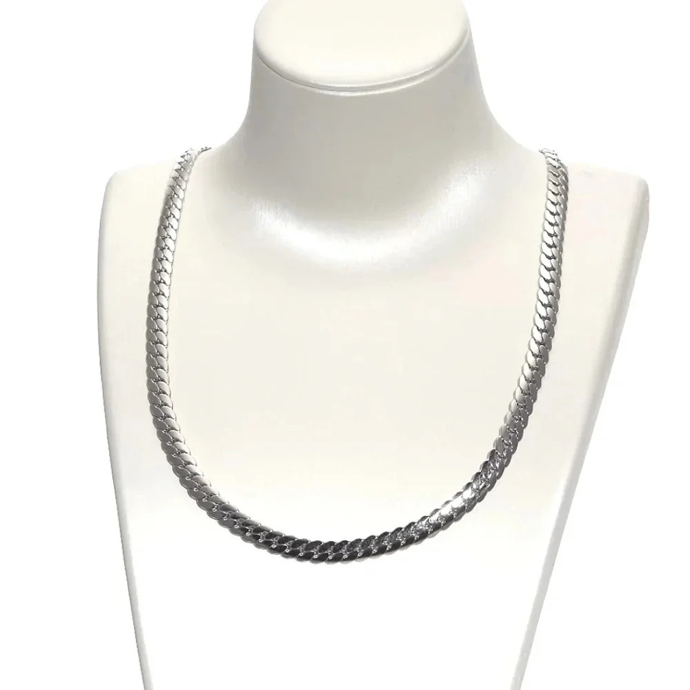 Herringbone Chain Necklace In 316 Stainless Steel 24"